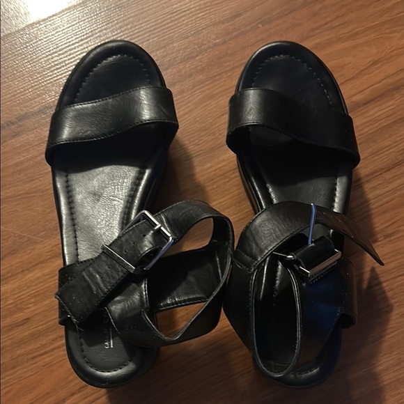 Call It Spring Black Sandals with Strappy Design - Picture 2 of 7